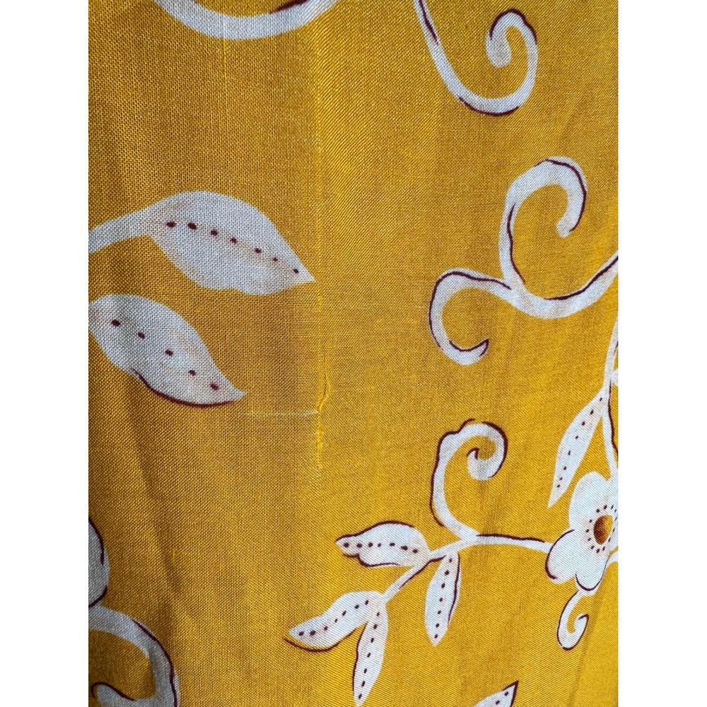 California Concepts Yellow Floral Maxi Dress Spaghetti Strap Tie Waist Size 5 - Picture 4 of 8